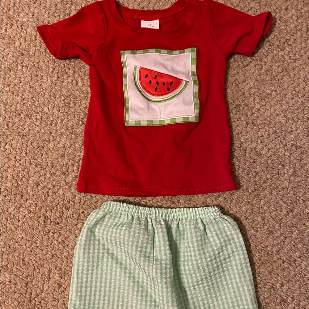 Lil cactus brand 12-18 months boys watermelon outfit